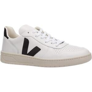 Veja Women's White & Black Esplar Leather Lace Up Sneakers Shoes Size 9